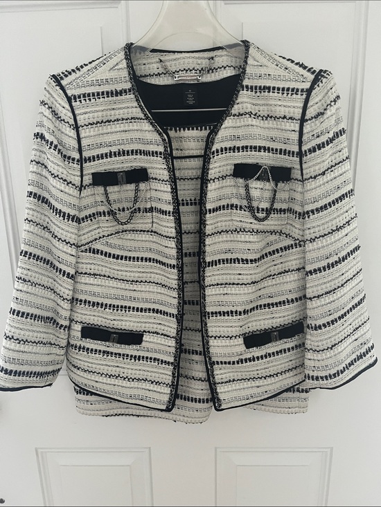 White House Black Market Jackets & Blazers - White House Black Market Black & White Tweed Jacket & Skirt